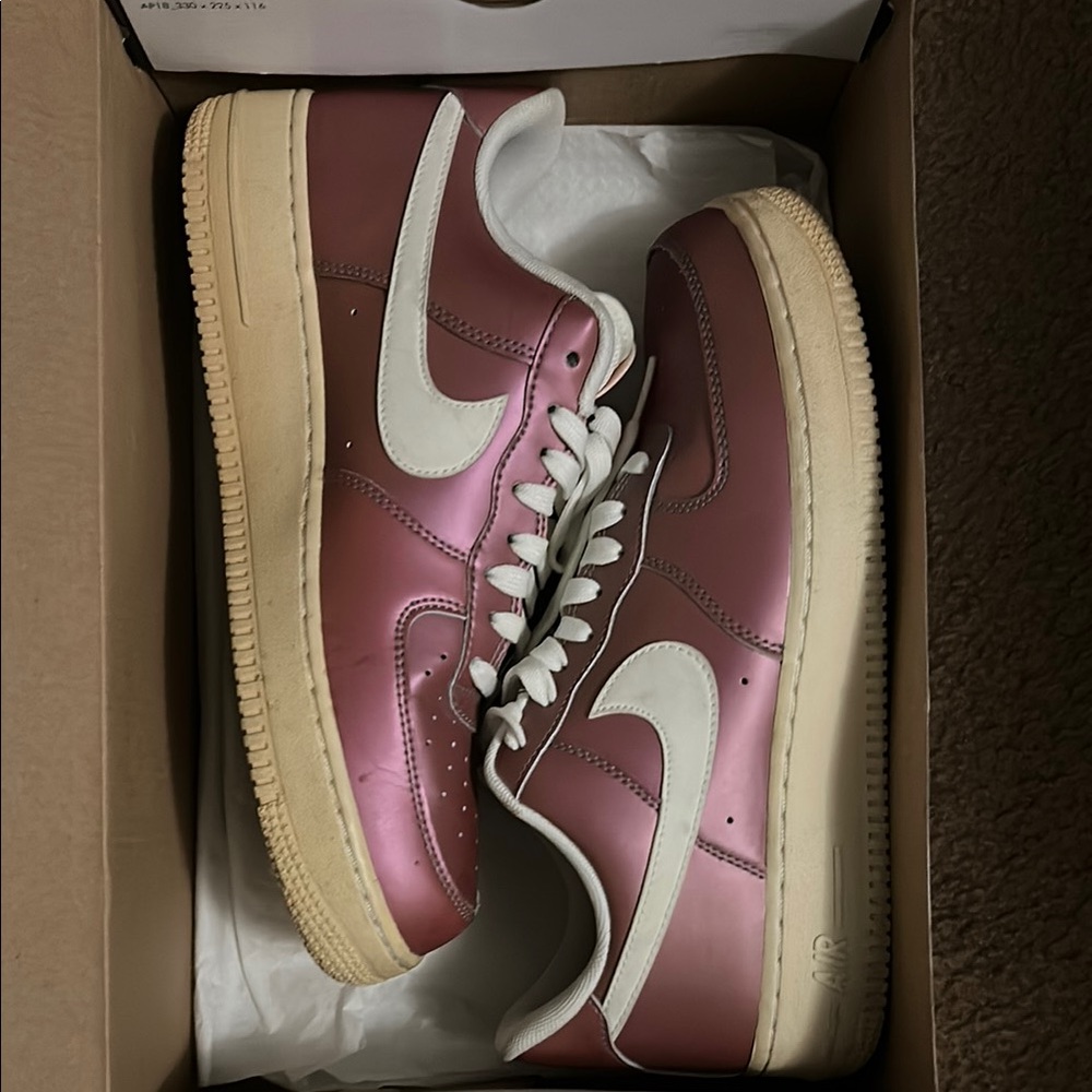 Pink metallic Nike AF1 Sz 8.5